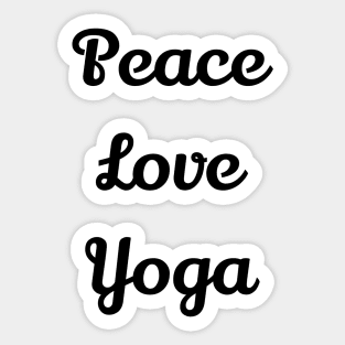 Peace Love Yoga Sticker